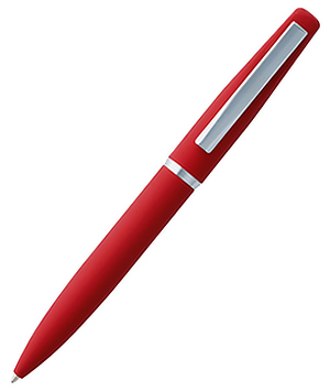 Ручка шариковая Bolt Soft Touch, красная